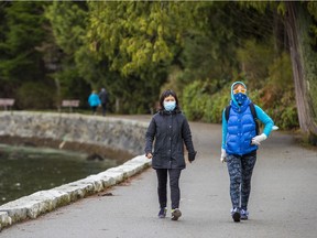 The COVID-19 pandemic in B.C. is "largely stable," and case counts are declining, said an independent modelling group.