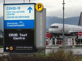 All commercial travellers arriving in Vancouver by air need to book a three-night stay at a government quarantine hotel. They take a test at the airport and are told the results when they are in the hotel.