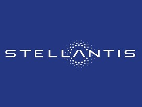 The logo of Stellantis is seen in this image provided on November 9, 2020.