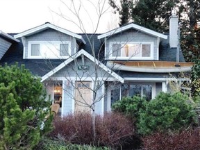 Sharry Payne snapped a picture of a neighbours canoe that had been blown onto the roof of her sisters house in Saanichton during a windstorm on Wednesday, Jan. 13, 2021.