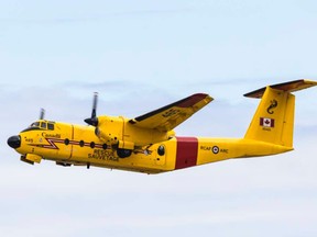 A file photo of a Buffalo aircraft. Victorias Joint Rescue Co-ordination Centre was contacted and provided a Canadian Coast Guard vessel, helicopter and aircraft out of 19 Wing Comox to assist with the search for a downed aircraft between Victoria and Port Angeles.