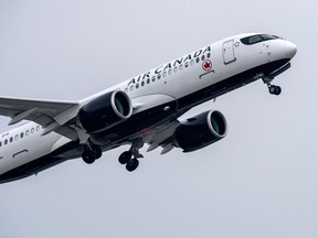 An Air Canada flight takes off from Toronto Pearson Airport.