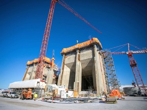 Intake units 1 and 3 are nearing completion as part of the powerhouse construction at Site C.
