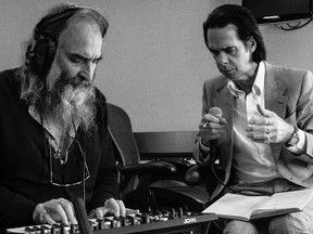 Warren Ellis (left) and Nick Cave in a promo photo for Carnage.