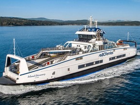 B.C. Ferries is willing to electrify its new diesel-electric hybrid ferries and then build more of them in Canada, if government covers the higher cost of building them in Canada.