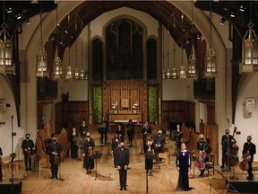 Krisztina Szabó, Leslie Dala and members of the Vancouver Opera Orchestra.