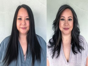 Cindy Cabral makeover, before-and-after.