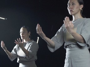 Donna Soares and Jasmine Chen perform in the original science-fiction drama K Body and Mind, streaming March 6-14.