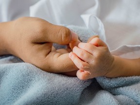 Soft baby hands BC Children's Hospital
