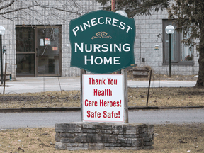 Pinecrest Nursing Home, the scene of a large COVID outbreak in Ontario early in the pandemic. B.C. has managed to immunize most of its long-term care residents, and officials say the results are showing.
