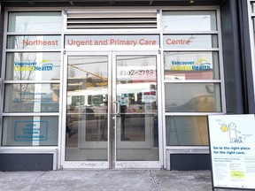 The Northeast Urgent and Primary Care Centre, located near the PNE grounds at 2788 East Hastings Street, will offer same-day treatment for people who need health care within 12 to 24 hours but do not require emergency care.