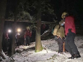 North Shore Rescue says a pair of hikers got stuck in very steep terrain on the west side of Grouse Mountain.