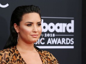 Demi Lovato is pictured at the 2018 Billboard Music Awards in Las Vegas, Nevada, May 20, 2018.