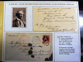An 1871 letter from Sir John A. Macdonald will be auctioned Feb. 27.