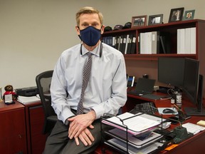 Surrey Police Chief Norm Lipinski in his office in Surrey.