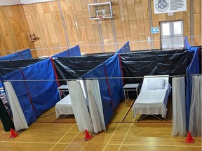 Handout photo of the 23-bed surge site in Bella Bella that was created by the Heiltsuk Tribal Council as an emergency measure in case of an outbreak of COVID-19 that exceeds their medical resources.