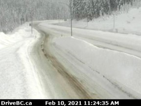 The Coquihalla highway in February, 2021.