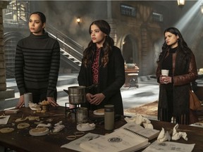 Three witches are better than one as the sisters of Charmed prove. Seen here, from left, are Madeleine Mantock as Macy; Sarah Jeffery in the role of Maggie; and Melonie Diaz as Mel.