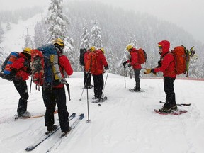 North Shore Rescue volunteers during the search for two men who failed to return home in March 2021.