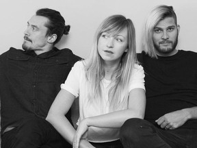 (From left) David Beckingham, Ashleigh Ball, David Vertesi of Vancouver indie-rock band Hey Ocean! which headlines a special virtual post-event concert for this year's Vancouver Sun Run Virtual Race participants. Handout.