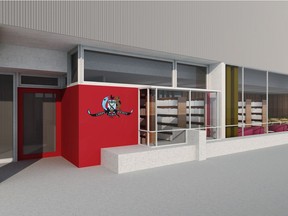 Rendering of the proposed Chefs Table Society Culinary Library.