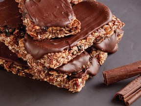 A smear of melted chocolate is the finishing touch on the Wickaninnish Inn's rich granola bars.