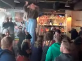 Video of the party at Charley Victoria's All Day Après shows a restaurant packed with maskless revellers in defiance of COVID-19 restrictions.