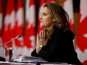 Canada's Deputy Prime Minister and Minister of Finance Chrystia Freeland.