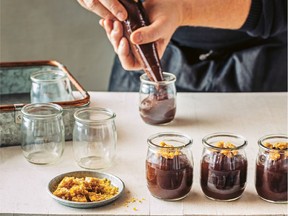 You won't miss the dairy in Avocado-Almond Chocolate Mousse. For a professional looking presentation, you can pipe it out with a pastry bag before garnishing with almond praline.