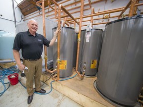 Lynn Mueller, (above) whose company, Sharc International Systems, has installed a heat-recovery unit at Mike Friedes eco-friendly branded laundry on Annacis Island as a step to cut energy use and greenhouse gas emissions.