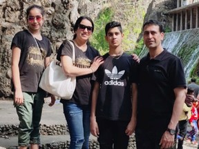 The Waraich family of Cloverdale, from left, Jasmine, Sandeep, Gavin and Harman, pose for a photo at the Chandigarh Rose Garden in India on a family trip in early 2020. They were stranded there for two months after their return Air Canada flights were cancelled in March 2020 because of the COVID pandemic.