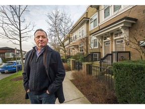 Haven Elliott, strata council president of his townhouse complex in Surrey, is concerned about escalating insurance premiums and deductibles.