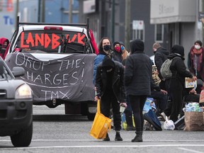 FILE PHOTO: Anti-pipeline protesters block the intersection at E Hastings St. and Clark Dr. 10 weather forecast for Vancouver.