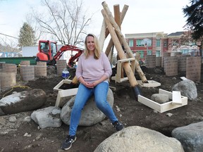 ‘I grew up in North Vancouver, and in school I never really learned about First Nations at all,’ says Ridgeway elementary school parent Arieanna Schweber, who led a community fundraising drive for the playground project. ‘I learned a lot about France and Britain, but not what was going on in Canada.’