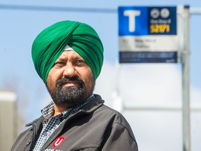 Balbir Mann outside the Unifor union office in New Westminster.