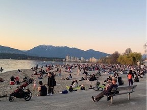 A dance party was held on Kitsilano Beach Friday night in contravention of public health orders aimed at stopping the spread of COVID-19.