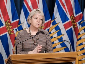 Provincial health officer Dr. Bonnie Henry at a COVID-19 briefing in March (File photo: Handout/B.C. government)