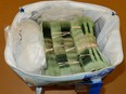 Money seized by B.C.'s RCMP Federal Serious and Organized Crime unit.