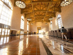 Most nominees and presenters at the the 2021 Oscars ceremony tonight will be situated at Union Station in downtown Los Angeles, with both its indoor and outdoor spaces used for the evening’s events.