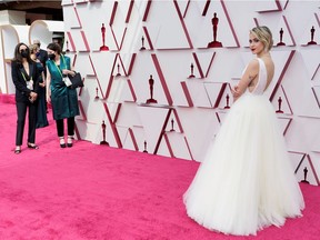 Maria Bakalova arrives to the Oscars red carpet for the 93rd Academy Awards in Los Angeles, California, U.S., April 25, 2021.