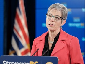 B.C. Finance Minister Selina Robinson presents the 2021 Budget on April 20.