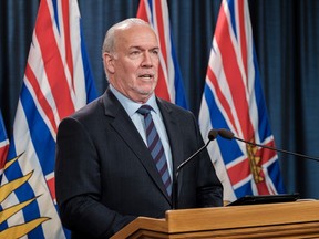 Premier John Horgan, Health Minister Adrian Dix and Chief Provincial Health Officer Dr. Bonnie Henry provide an update on COVID-19 on April 19, 2021.