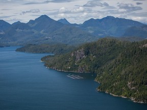 Nootka Sound is pictured from an airplane near Gold River, B.C.