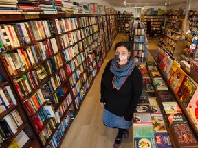 ‘Right now in this pandemic and this time it is an opportunity for us to show how great Vancouver is as a book town,’ says Hilary Atleo of Iron Dog Books on East Hastings Street.