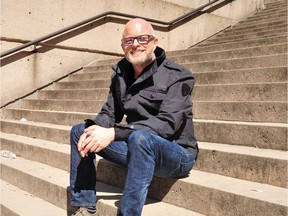 Mark Marissen, who is running for mayor of Vancouver, at Robson Square in Vancouver on April 14.