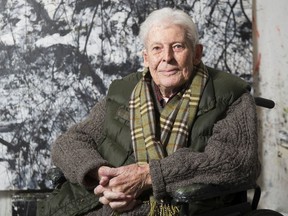 Gordon Smith poses for a photo in his studio at his home in West Vancouver on Oct. 23, 2017.