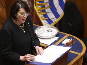 Lt.- Gov. Janet Austin delivers the throne speech.