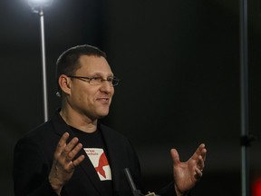 Social activist Avi Lewis is interviewed on CBC television during the Edmonton 2016 NDP convention. He'll run for the party in West Vancouver–Sunshine Coast–Sea to Sky Country in B.C.