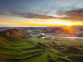 Morning view from Te Mata Peak, Hawke's Bay, New Zealand