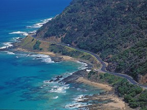 A view of the Great Ocean Road from Teddy's Lookout.
